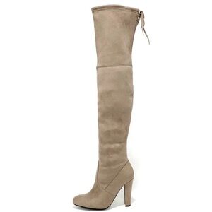 Steve Madden Taupe Suede Over the Knee Boots, Excellent Condition, Size 10